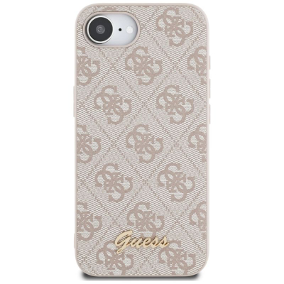 Футрола за телефон Guess 4G Metal Logo за iPhone 16e, PU, розова