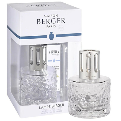 Set Maison Berger Paris, llambë katalitike Mirage Transparent, 249 ml + rimbushje për llambë Pure White Tea, 2x 250 ml
