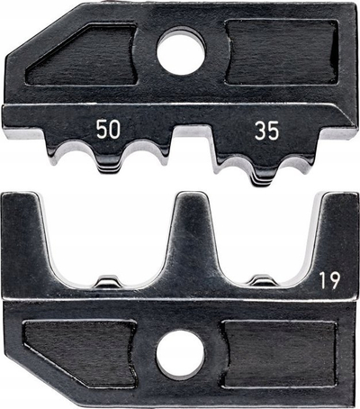 Сет матрици за тубни ферули Кnipex 97 49 19, 35–50 mm², за изолирани и неизолирани ферули