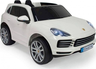 Makine elektrike për kalamaj Injusa Porsche Cayenne Sport, 12V, me telekomandë R/C, e bardhë