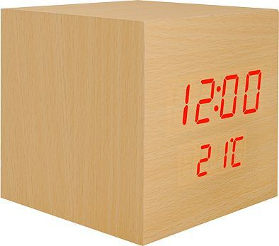 Orë me alarm LTC, LED, e drunjtë