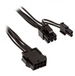 Kabllo adapter Kolink PCIe 8-pin në ATX EPS 8-pin, 0.35m, e zezë