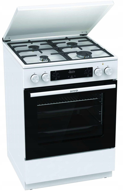 Комбиниран шпорет Gorenje GK6C5WF, 71L, 4 гасни горилници, бел