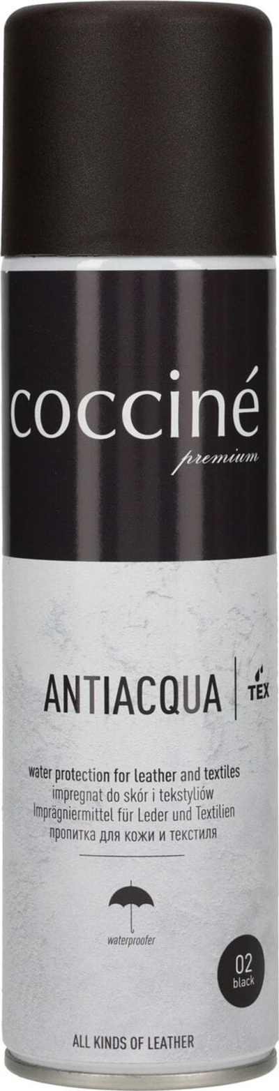Sprej për lyerje kundër ujit për këpucë Coccine Antiacqua, 250 ml, për zamashe dhe nubuk, i zi