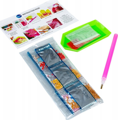 Set mozaik me diamant Panta Plast Unicorn, 5D, 10x15 cm, shumëngjyrësh