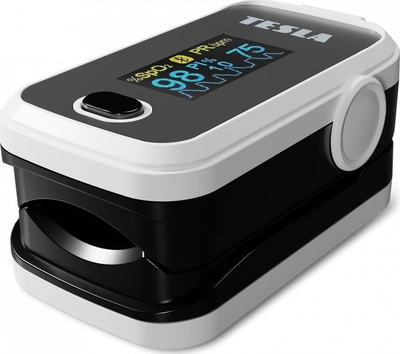 Pulsoksimetër Tesla Smart Oximeter, ekran OLED, Bluetooth, bardh e zi