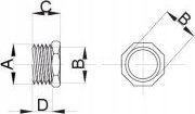 Reduktor bronzi Hydroland, 3/4" në 1/2", M F