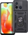 Kapotë telefoni Xiaomi Redmi 12C Redmi 11A Poco C55, silikon TPU, me unazë stand, e zezë