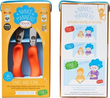 Set piruni dhe thike për kalamoj Nanas Manners, ergonomik, portokalli