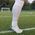 Getra futbolli YAKIMASPORT, pa shputë, elastike, të bardha