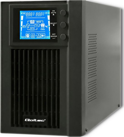 UPS Qoltec 53042, 1000VA 800W, me ekran LCD, i zi