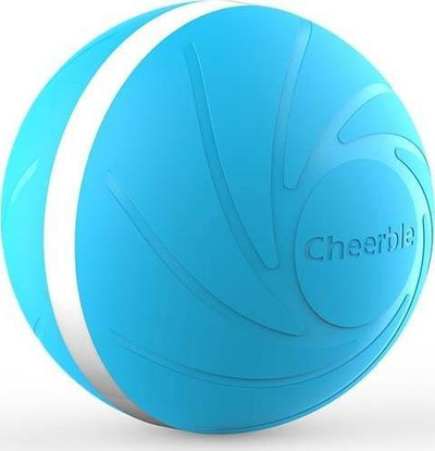 Lodër automatike për qen Cheerble Wicked Ball, interaktive, për përdorim në shpi edhe jashtë, blu