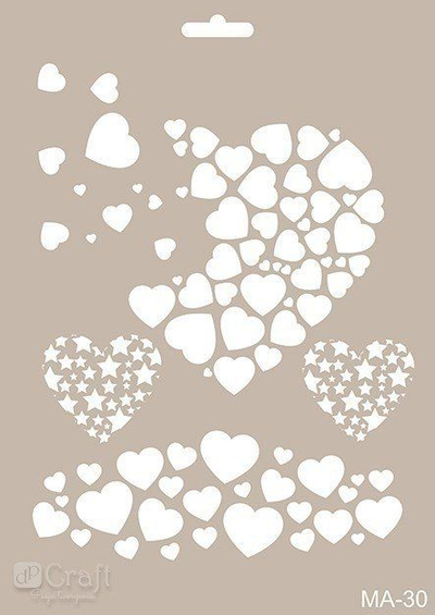 Shabllon stencil dpcraft Cadence MA30, A4 21 x 30cm, me zemra