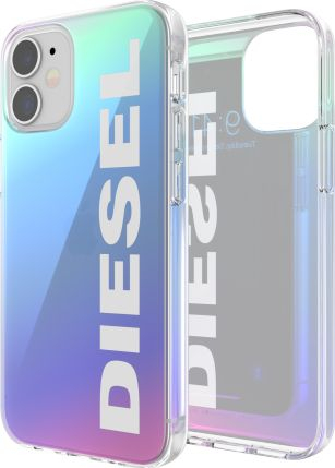 Kapak telefoni Diesel Snap Case Holographic, logo e bardhë, transparent