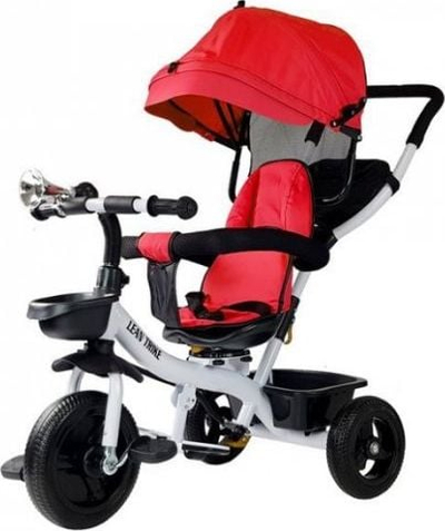 Трицикл Lean Sport PRO300, 4 во 1, со родителска рачка, црвен