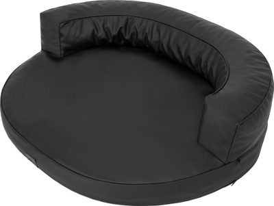 Shtrat për qen Hobbydog LOOP L, lëkurë eko, 68x50 cm, i zi