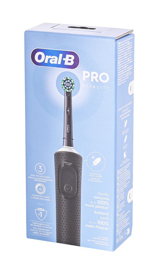 Furçë dhëmbësh elektrike Oral-B Vitality Pro Black, 3 mënyra larjeje, e zezë 6