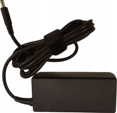 Adapter karikimi për laptop Dell 65W, Barrel 4.5 x 3mm, prizë UK, i zi