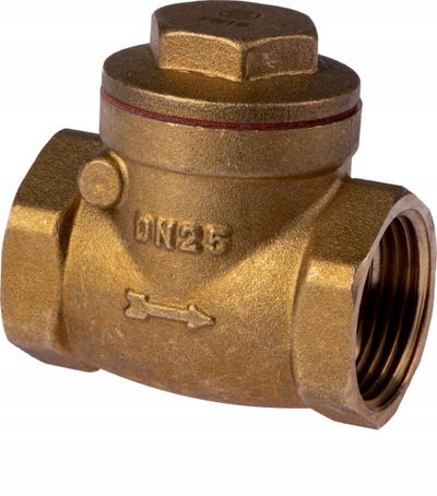 Valvul kontrolli STOP swing check, 1 1/4", bronz, mbyllje gome