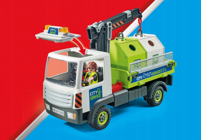 Set figurina Playmobil City Action 71431 Glass Container Truck, kamion qelqi, për kalamaj 4+