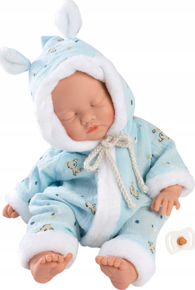 Kukull Baby Llorens Sleepyhead, 31cm, trup i butë