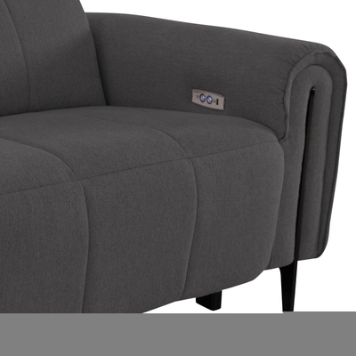 Kënd divan Oracle HM3290.01, 260x260cm, 2 ulëse recliner elektrike, gri