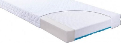 Dyshek ortopedik për kalamajte BabyMatex CARPATHIA, 140x70x10 cm, dypalësh, i bardhë