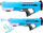 Pistoletë uji Lean Toys, 53 cm, me pompë uji, blu