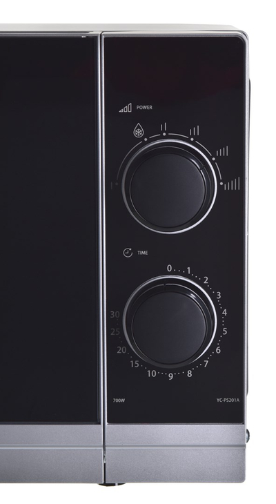 Furrë me mikrovalë Sharp YC-PS201AE-S, 20L, 800W, e zezë argjendtë