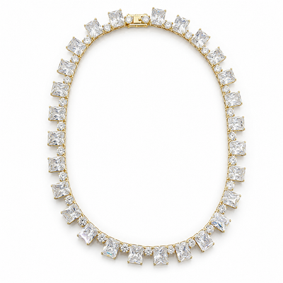 Qafore Elegante Gold me Gurë Kristal