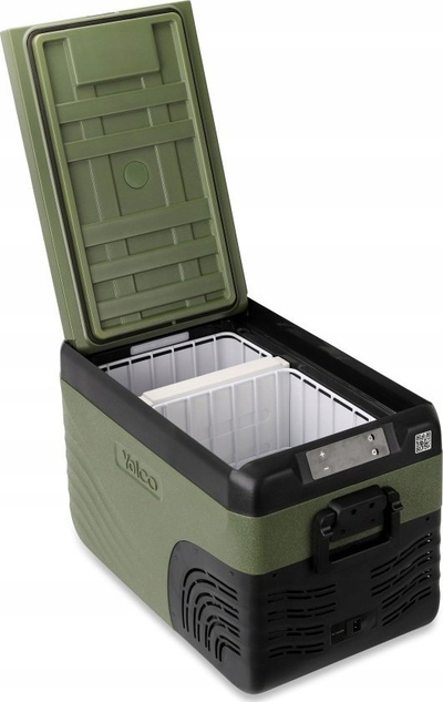 Frigorifer portativ me kompresor Yolco KX30, 12V 24V 240V, me kufje, jeshil