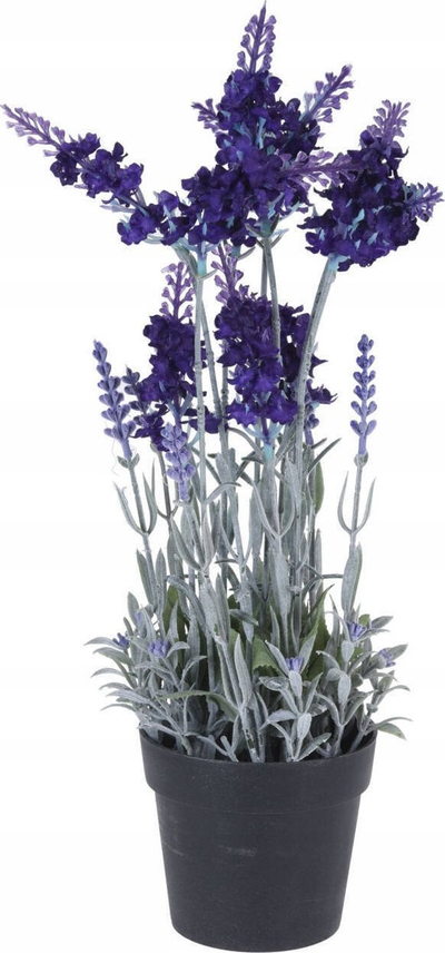 Bimë artificiale lavandë në vazo, 40 cm, vjollcë