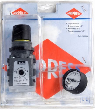 Reduktor ajri Airpress 45231, hyrje-dalje 1/2", i zi