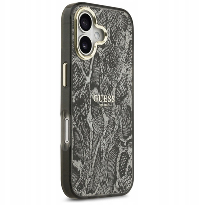 Mbulesë telefoni Guess Python Pattern MagSafe, iPhone 17, e zezë