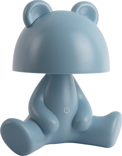 Lampë tavoline LED Bear, 27cm, blu e çelët