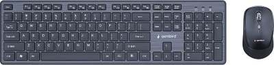 Set tastierë + maus wireless Gembird KBS-WCH-04, i zi