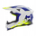 Helmetë motokrosi Nox N634 Gradient, off road, e bardhë blu fluo
