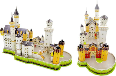 Puzzle 3D Magic Puzzle Neuschwanstein Castle, 109 copa, kështjellë për zbukurim, shumëngjyrësh