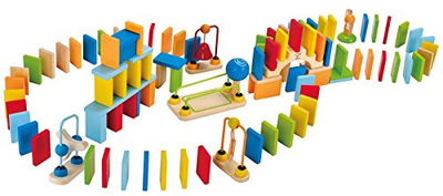 Lodër domino druri Hape Dynamo Dominoes, 107 copa, për mësim, shumëngjyrëshe