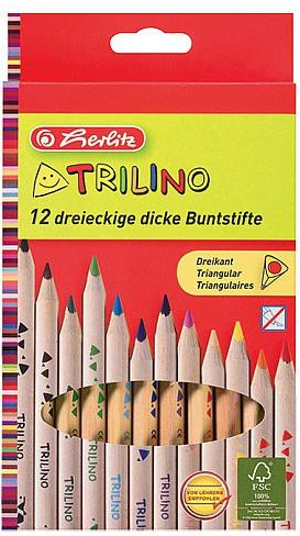 Ngjyra druri Herlitz TRILINO, 12 ngjyra