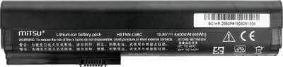 Bateri laptopi Mitsu për HP EliteBook 2560p 2570p, 4400mAh, 10.8V, e zezë