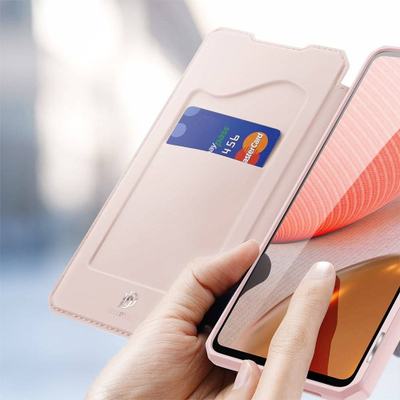 Futrollë Dux Ducis Skin X për Samsung Galaxy A72 4G, mbrojtëse, me kapak palosës, rozë