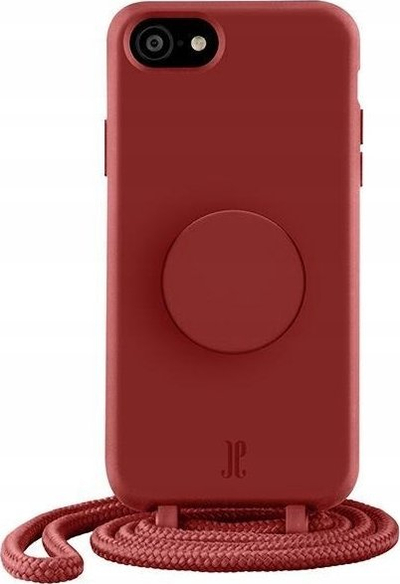 Futrollë Just Elegance PopGrip për Apple iPhone SE 2022 7 8, TPU, me kordelë varëse, tea rose