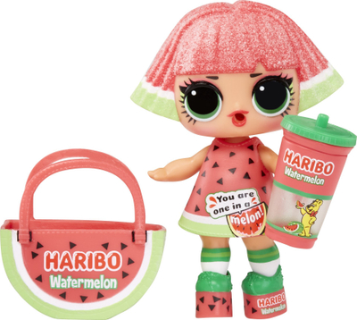 Kukull surprizë MGA LOL Surprise Loves Mini Sweets X HARIBO, figurina koleksionuese, shumëngjyrëshe
