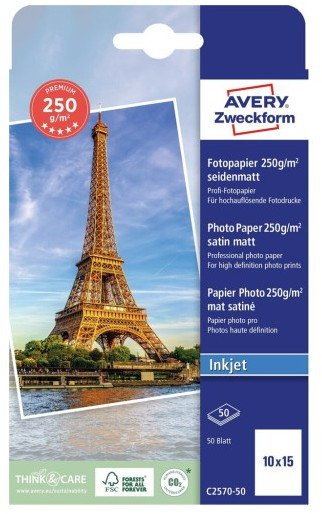 Letër fotografike Avery Zweckform C2570-50, 10x15cm, 250g/m², 50 fletë