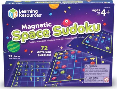 Loja me tabela sudoku Magnetic Space Sudoku nga Learning Resources, magnetike, 72 puzzle, shumëngjyrëshe