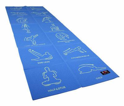 Tapet yoga Body Sculpture BB8301, palos, PVC, blu