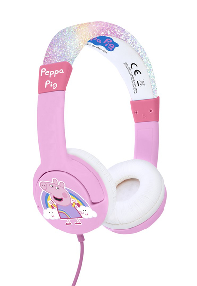 Слушалки OTL Peppa Pig Glitter Rainbow Junior, розова