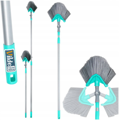 Fshesë teleskopike Vilde, me kokë trekëndore, 115-180 cm, gri