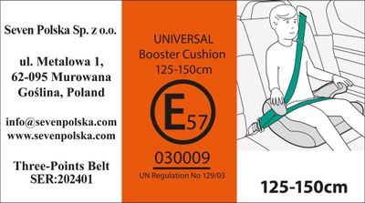 Авто седиште SEVEN POLSKA S34050 Booster Seat, за деца 125-150 cm, ECE R129, Патролни кучиња Маршал
